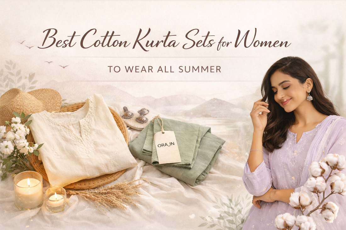 Best Cotton Kurta Sets for Women by ORA_IN wear your calm