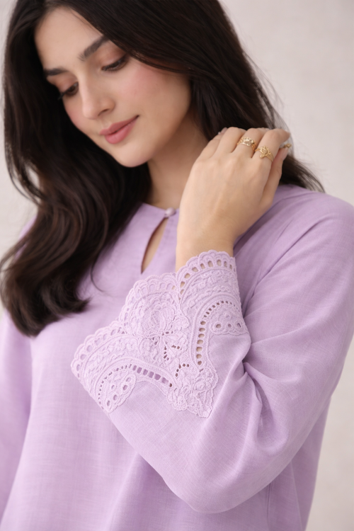 Bristle Velvet Lace Kurta