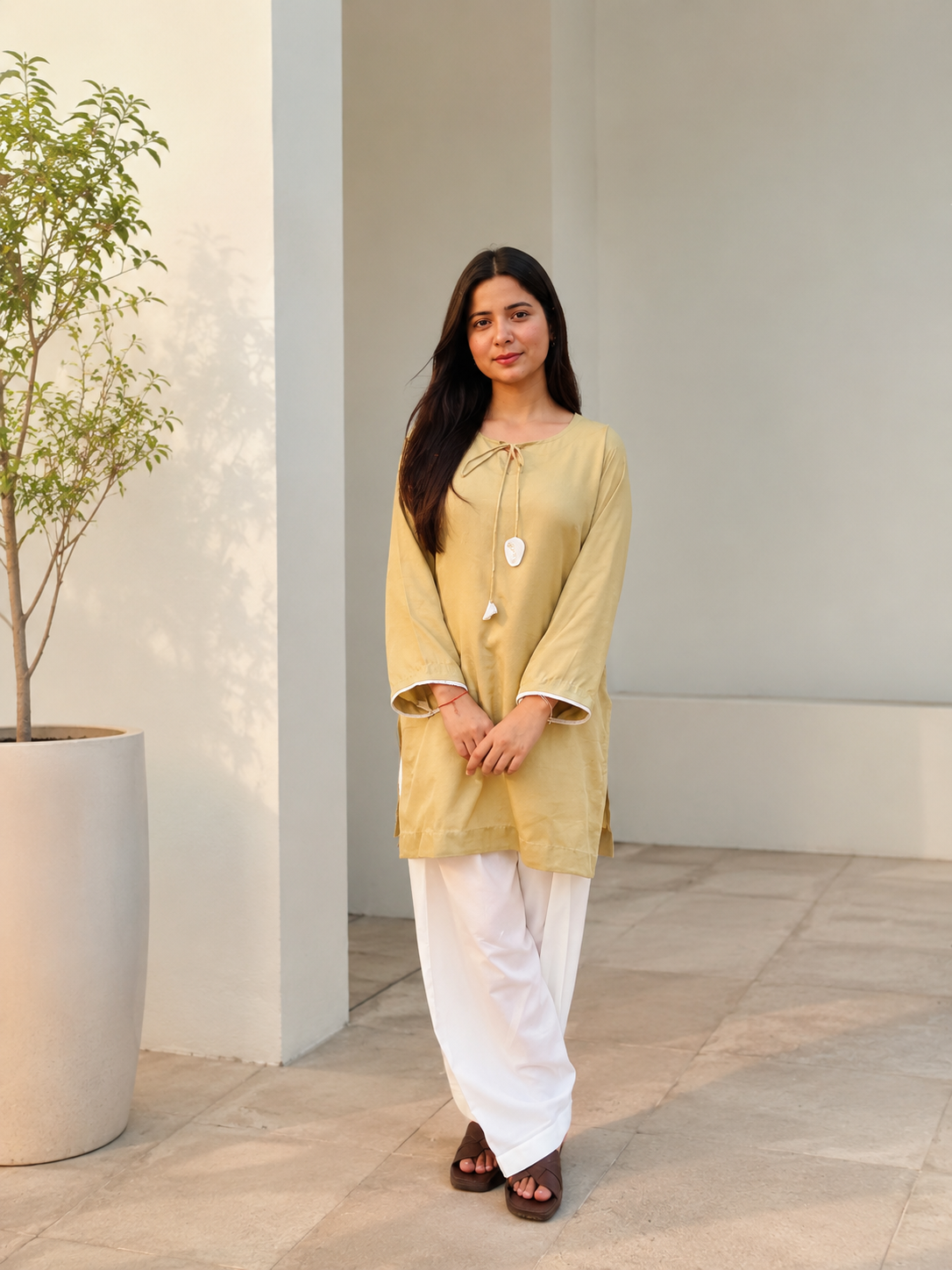 Soft Olive Glow | Relaxed Set Summer Comfortable Wearing - ORA_IN
