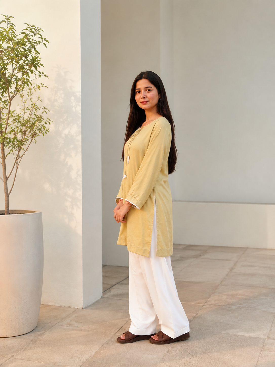 Soft Olive Glow | Relaxed Set Summer Comfortable Wearing - ORA_IN
