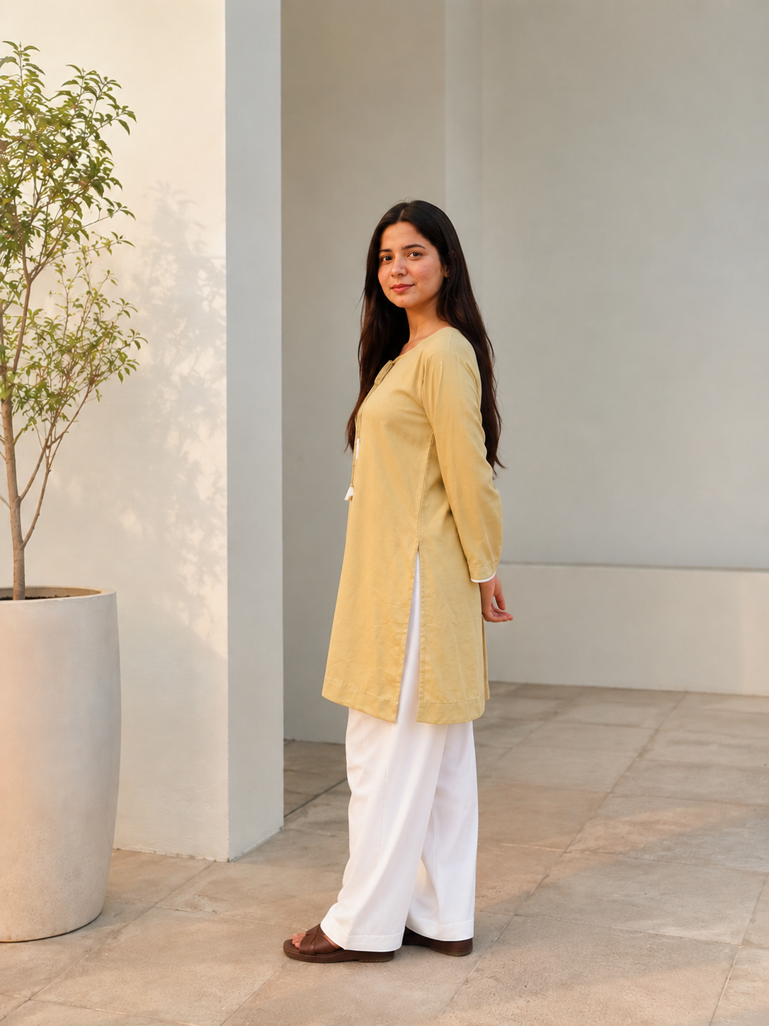 Soft Olive Glow | Relaxed Set Summer Comfortable Wearing - ORA_IN